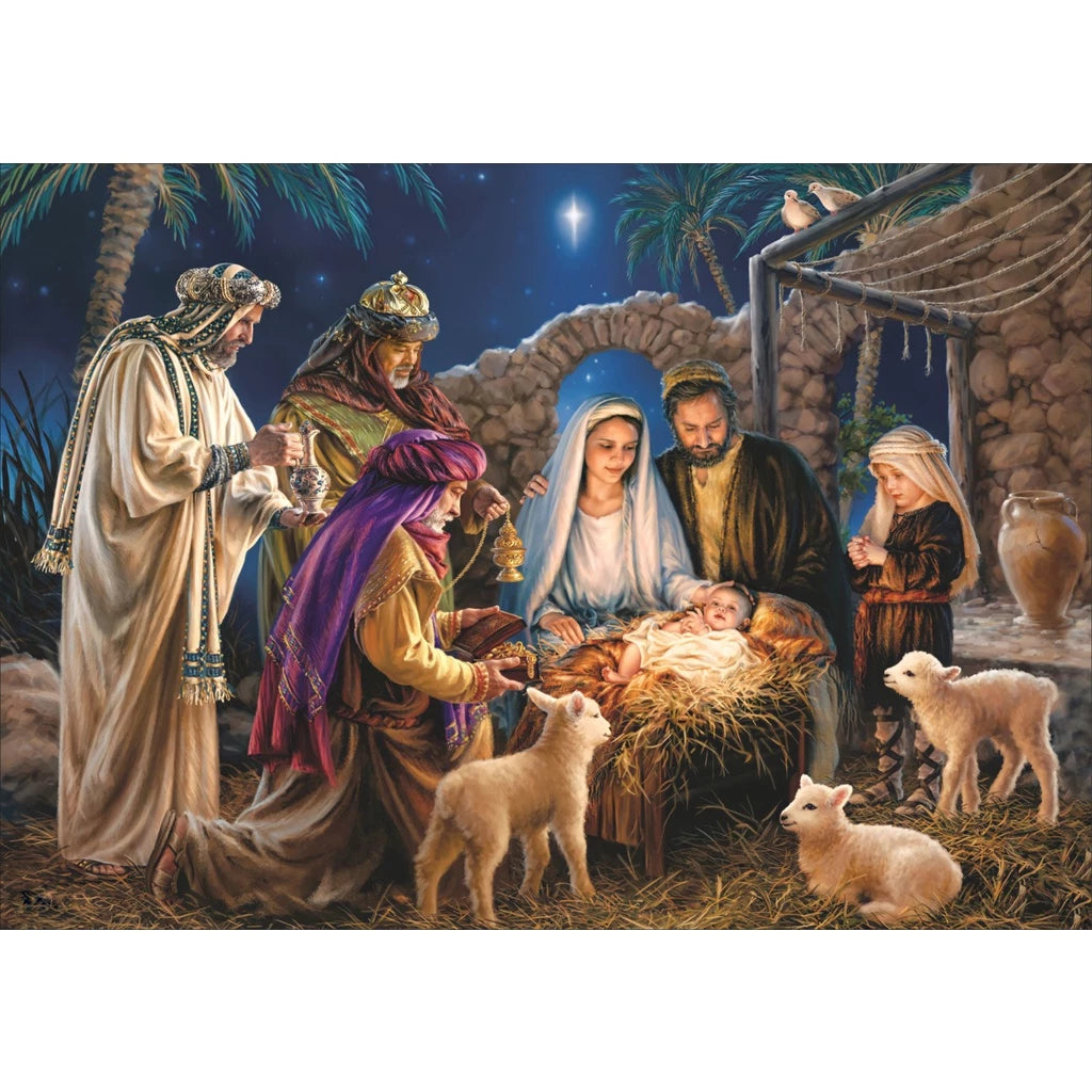 Quadro com Moldura: Presépio de Natal - Natividade de Jesus (Grande)